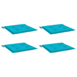 VidaXL coussins de chaise de jardin 4 pcs 40x40x4 cm tissu turquoise
