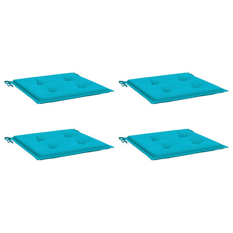 VidaXL coussins de chaise de jardin 4 pcs 40x40x4 cm tissu turquoise