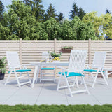 VidaXL coussins de chaise de jardin 4 pcs 40x40x4 cm tissu turquoise