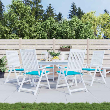 VidaXL coussins de chaise de jardin 6 pcs 40x40x4 cm tissu turquoise