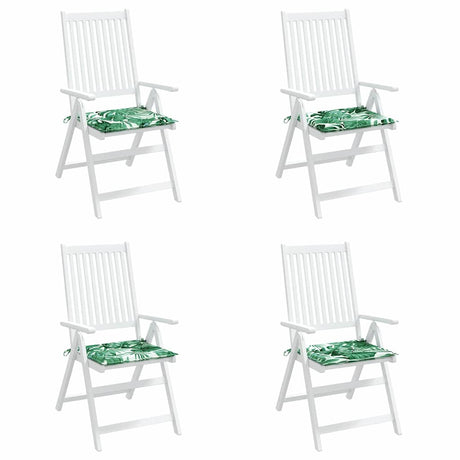 Vidaxl stoelkussens 4 pcs bladpatroon 50 x 50 x 4 cm oxford stof