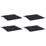 VidaXL coussins de chaise de jardin 4 pcs motif losange 50x50x3 cm tissu noir
