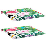VidaXL coussins de chaise de jardin 2 pcs 50x50x4 cm tissu multicolore