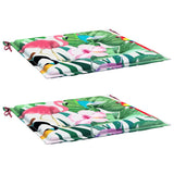 VidaXL coussins de chaise de jardin 2 pcs 50x50x4 cm tissu multicolore