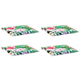 VidaXL coussins de chaise de jardin 4 pcs 50x50x4 cm tissu multicolore
