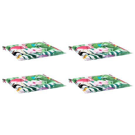 VidaXL coussins de chaise de jardin 4 pcs 50x50x4 cm tissu multicolore