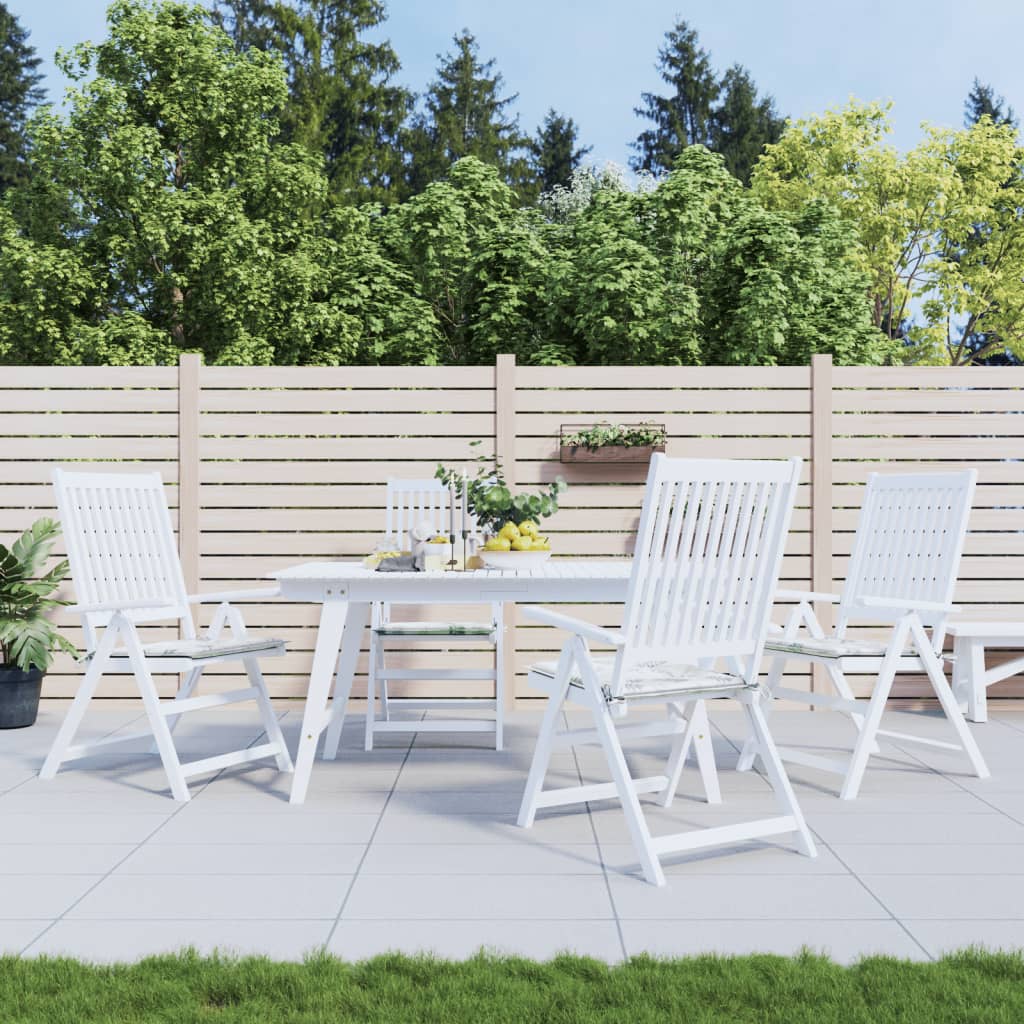 VidaXL coussins de chaise de jardin 4 pcs motif feuille 50x50x3 cm tissu