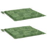 VidaXL coussins de chaise 2 pcs motif feuille 50x50x4 cm tissu