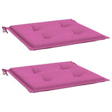 Vidaxx coussins de chaise de jardin 2 pcs 50x50x4 cm tissu rose