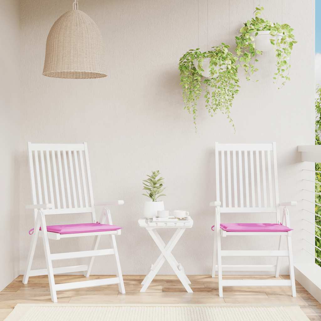 Vidaxx coussins de chaise de jardin 2 pcs 50x50x4 cm tissu rose