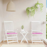 Vidaxx coussins de chaise de jardin 2 pcs 50x50x4 cm tissu rose