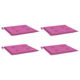 VidaXL coussins de chaise de jardin 4 pcs 50x50x4 cm tissu rose