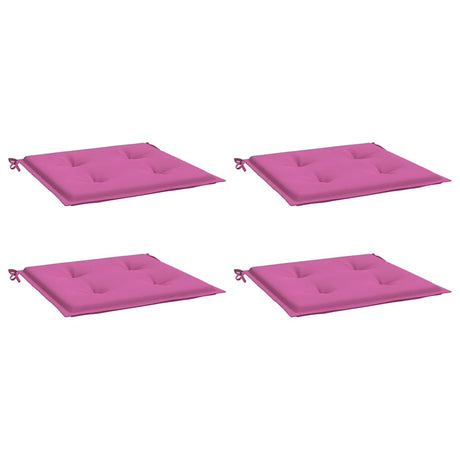 VidaXL coussins de chaise de jardin 4 pcs 50x50x4 cm tissu rose