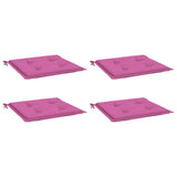 Cuscini da sedia da giardino Vidaxl 4 St 50x50x3 cm tessuto rosa