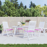 VidaXL coussins de chaise de jardin 4 pcs 50x50x4 cm tissu rose