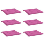 VidaXL coussins de chaise de jardin 6 pcs 50x50x4 cm tissu rose