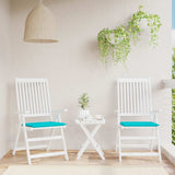 VidaXL coussins de chaise de jardin 2 pcs 50x50x4 cm tissu turquoise