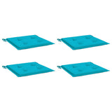 VidaXL coussins de chaise de jardin 4 pcs 50x50x4 cm tissu turquoise