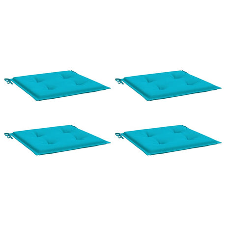 VidaXL coussins de chaise de jardin 4 pcs 50x50x4 cm tissu turquoise
