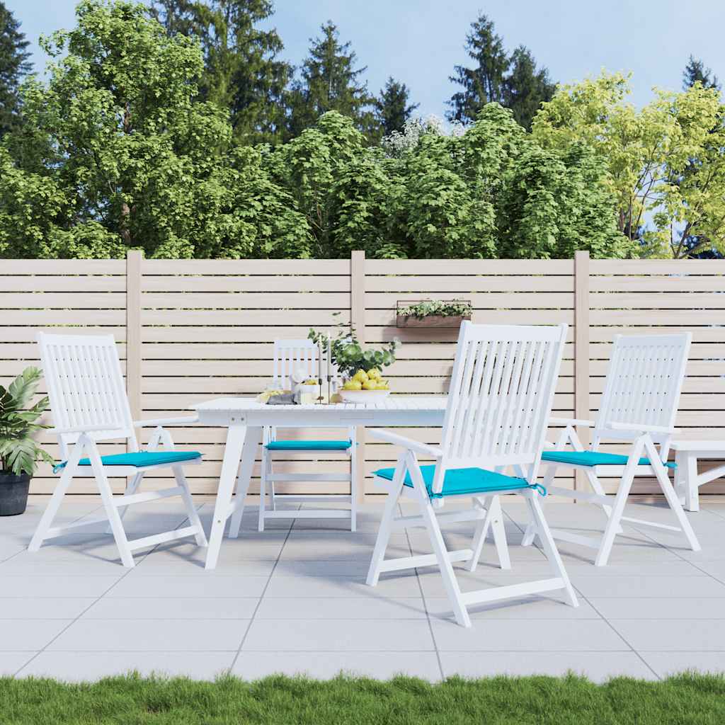 VidaXL coussins de chaise de jardin 4 pcs 50x50x4 cm tissu turquoise