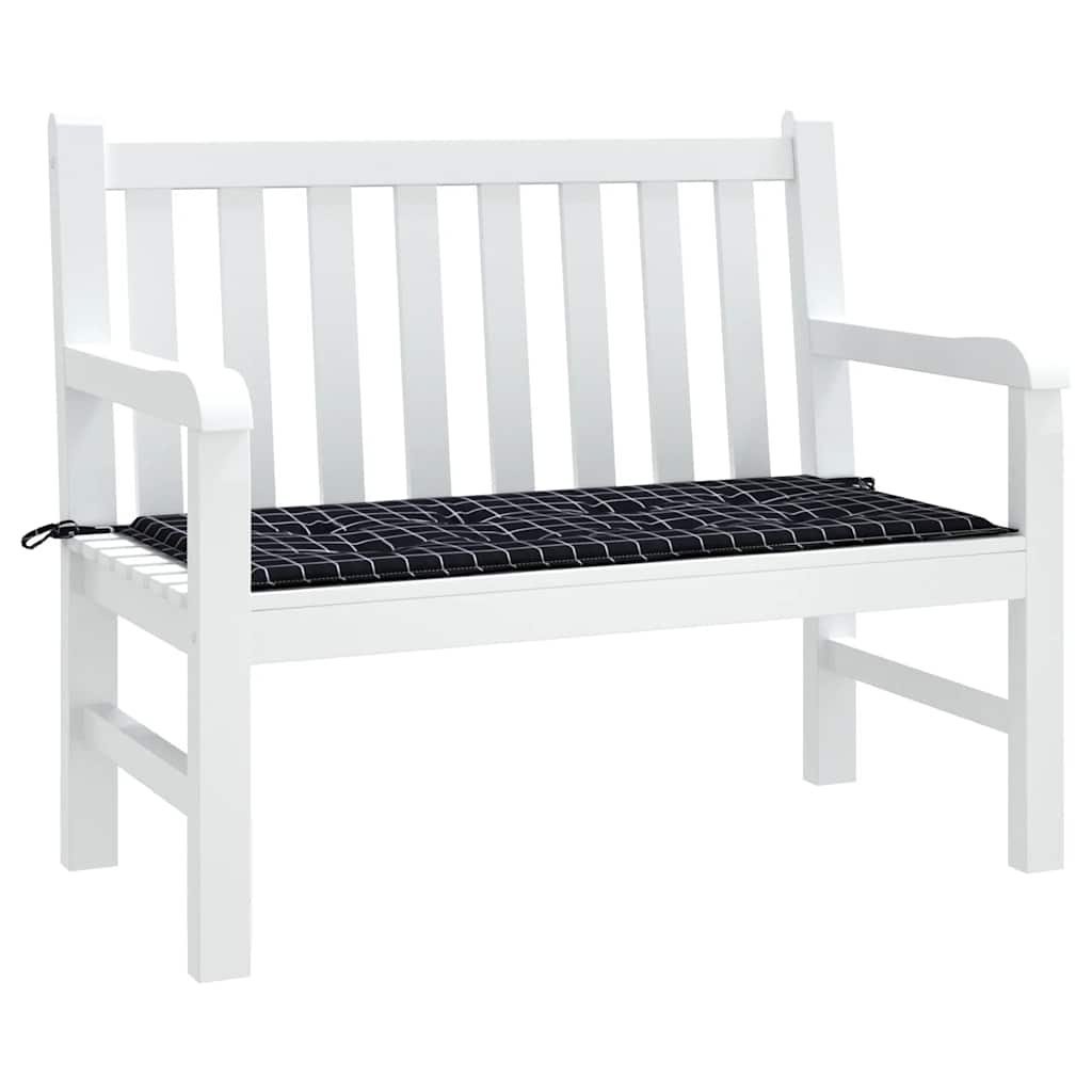 Vidaxx coussin de banc de jardin motif losange 100x50x4 cm tissu oxford noir