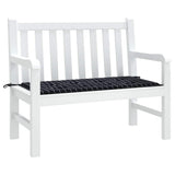 Vidaxx coussin de banc de jardin motif losange 100x50x4 cm tissu oxford noir
