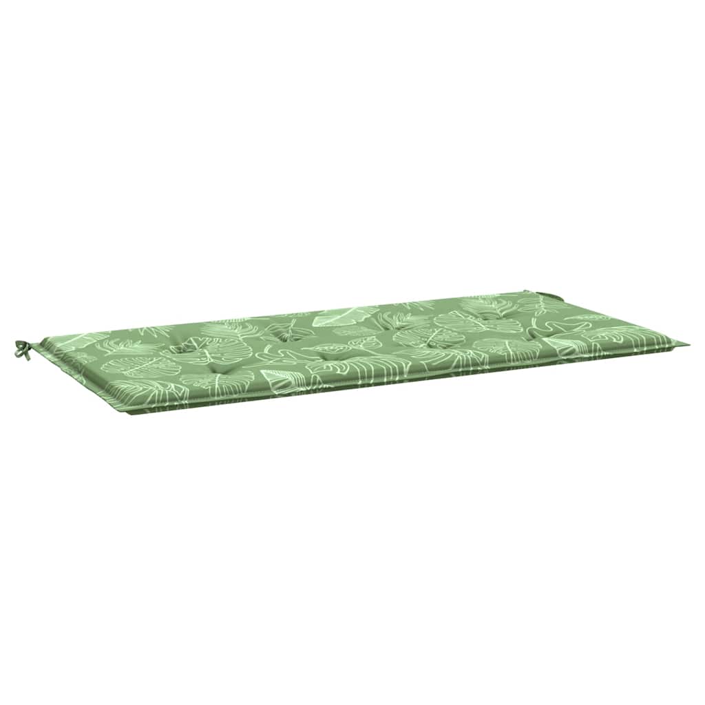 Vidaxx coussin de banc de jardin 100x50x4 cm tissu oxford motif feuille