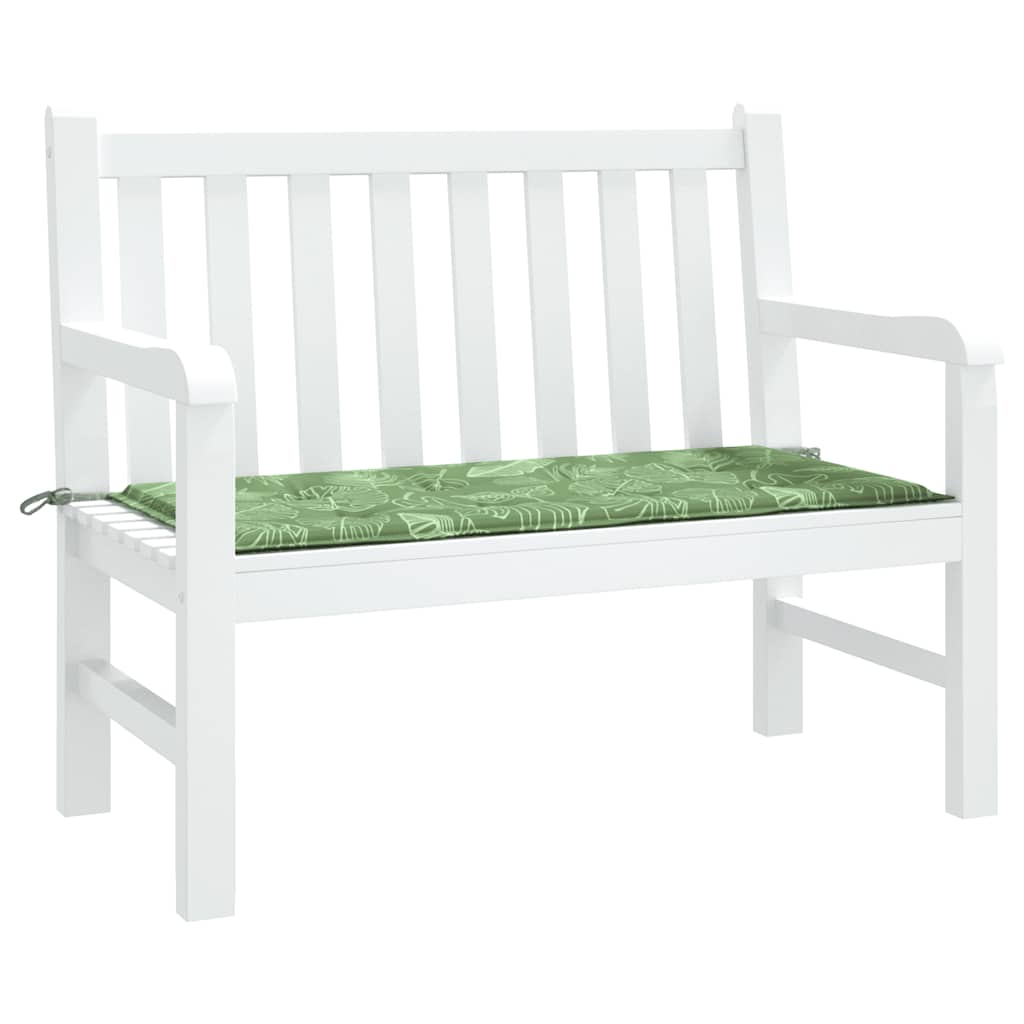 Vidaxx coussin de banc de jardin 100x50x4 cm tissu oxford motif feuille