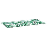 Vidaxx coussin de banc de jardin 120x50x4 cm tissu oxford motif feuille