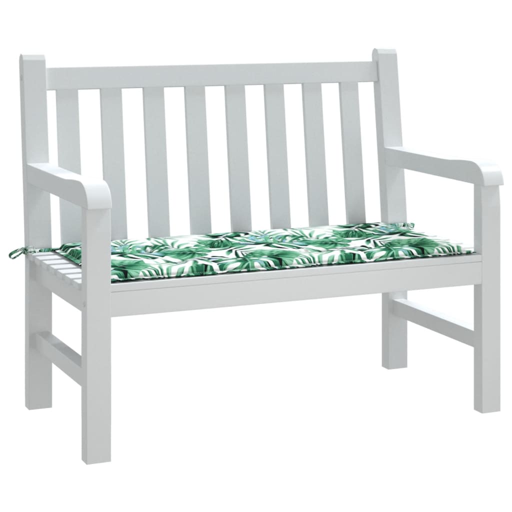 Vidaxl Garden Bench polštář 120x50x3 cm oxfordský tkanina listový vzorec