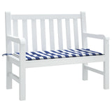 Vidaxl Garden Bench polštář pruhovaný 120x50x3 cm oxford textilie bílá a modrá