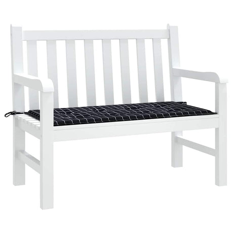 Vidaxx coussin de banc de jardin motif diamant 120x50x4 cm tissu oxford noir