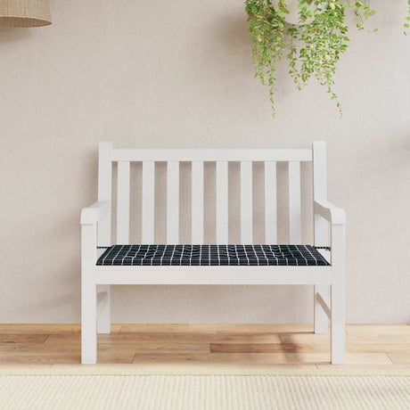 Vidaxx coussin de banc de jardin motif diamant 120x50x4 cm tissu oxford noir