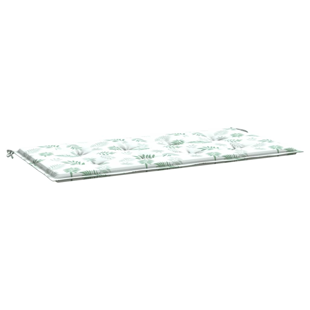 Vidaxx coussin de banc de jardin 120x50x3 cm tissu oxford motif feuille