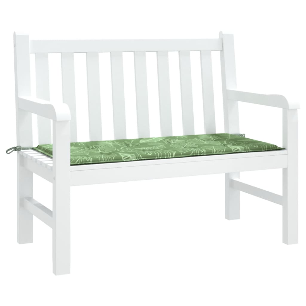 Vidaxl Garden Bench polštář 120x50x3 cm oxfordský tkanina listový vzorec