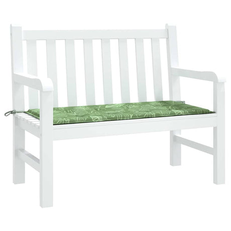 Vidaxx coussin de banc de jardin 120x50x4 cm tissu oxford motif feuille