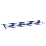 Vidaxx coussin de banc de jardin rayé 150x50x4 cm tissu oxford blanc et bleu