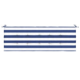 Vidaxx coussin de banc de jardin rayé 150x50x4 cm tissu oxford blanc et bleu