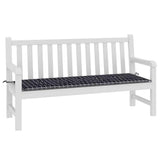 Vidaxx coussin de banc de jardin motif losange 150x50x4 cm tissu oxford noir