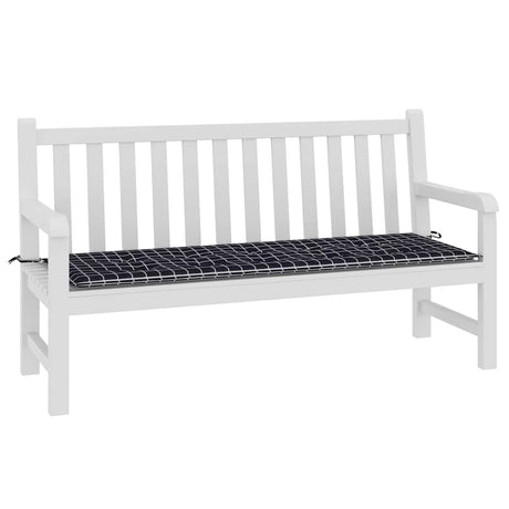 Vidaxx coussin de banc de jardin motif losange 150x50x4 cm tissu oxford noir