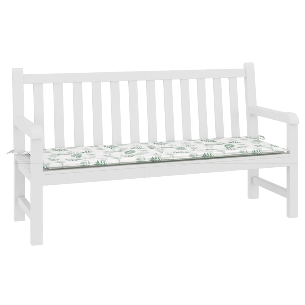 Vidaxl Garden Bench polštář 150x50x3 cm Oxfordský tkanina listový vzorek listů