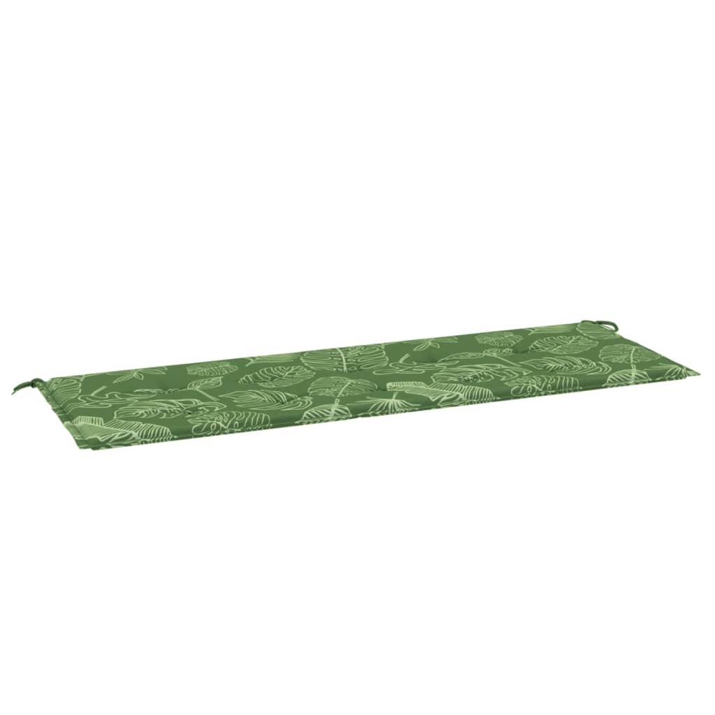 Vidaxl Garden Bench polštář 150x50x3 cm Oxfordský tkanina listový vzorek listů