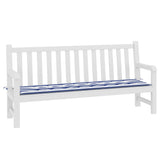 Vidaxl Garden Bench polštář pruhovaný 200x50x3 cm tkanina bílá a modrá