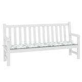 VidaXL coussin de banc de jardin motif feuille 200x50x4 cm tissu
