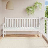 VidaXL coussin de banc de jardin motif feuille 200x50x4 cm tissu