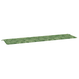 VidaXL coussin de banc de jardin motif feuille 200x50x4 cm tissu