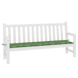 VidaXL coussin de banc de jardin motif feuille 200x50x4 cm tissu