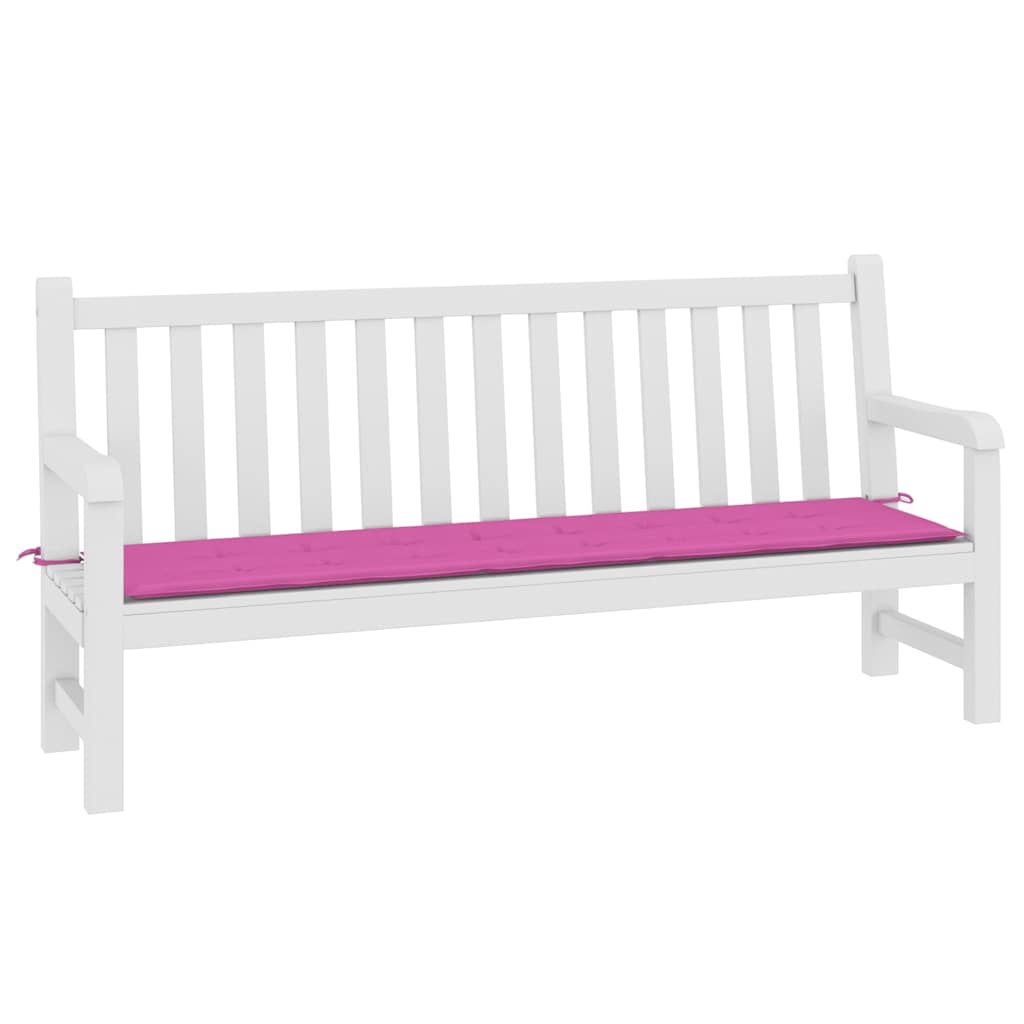 VidaXL coussin de banc de jardin 200x50x4 cm tissu rose