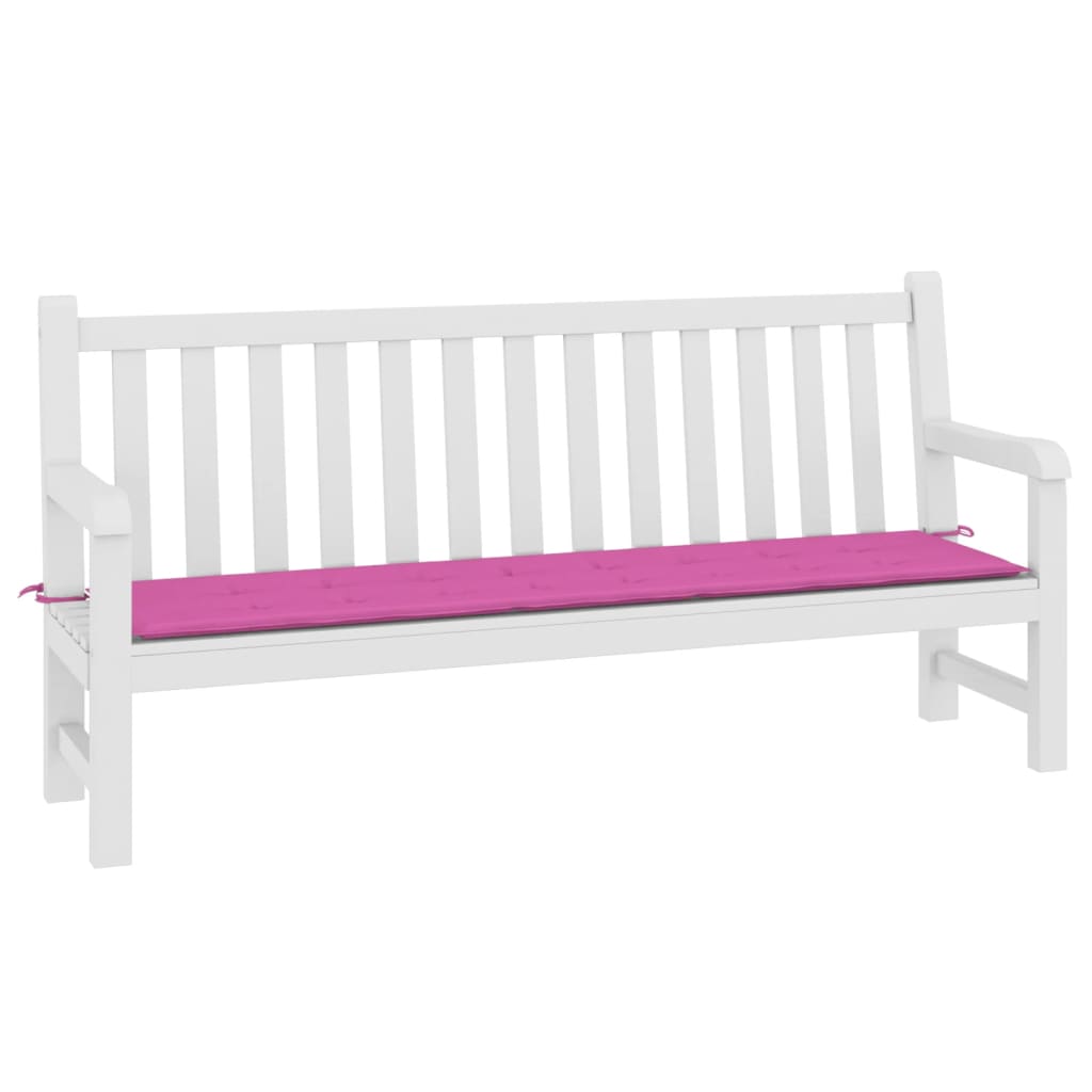 Vidaxl Garden Bench polštář 200x50x3 cm tkanina růžová