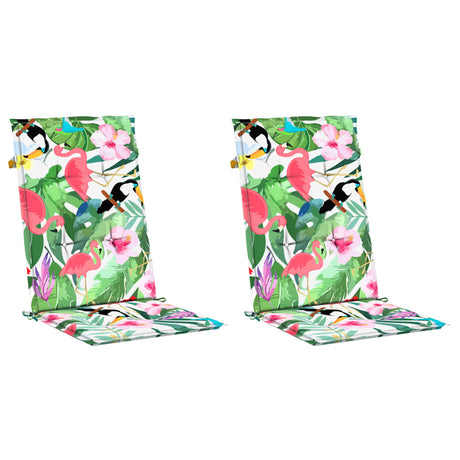 Vidaxx coussins de chaise de jardin 2 pcs 120x50x3 cm tissu multicolore